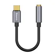 Type C to 3.5mm Jack Headphone Audio Aux Adapter Cable For Huawei P30 Mate 20Pro Xiaomi Mi8 Mi9 Oneplus 7 S10 S10+ GRAY COLOR