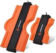 10''& 5''Contour Gauge Shape Duplicator Set, Contour Rulers with Lock Measure Tool for Corners and Contoured, Regular Welding Rangefinder, Suitable for Handyman DIY Woodworking Templates, Construction