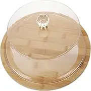 Acrylic Cake Tray With Dome Cover - Snack Cakes Bread Serving Platter With Lid - Food Tent Punch Bowl Cake Stand Serving Tray