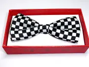 NEW Children Kids Boy Toddler Pet Baby Child Black With White Check Bow Tie