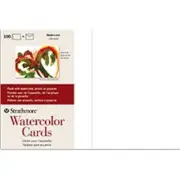 Strathmore 105-660 100 Card Bulk Packs Flourescent White & Deckle Edge