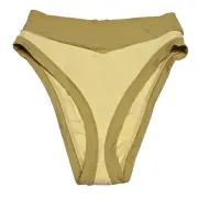 NWT American Eagle Aerie Retro Yellow High Cut Cheeky Swim Bikini Bottoms Medium