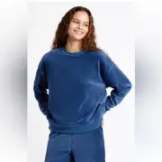 BRIXTON DAZED CREW in Joe Blue Sweatshirt Pullover NWT