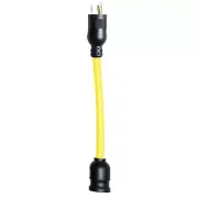 Utilitech Locking "Y" Adapter Cord Standard Outlet, 9 in