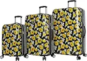 [Betsey Johnson] Luggage Hardside 3 Piece Set Suitcase With Spinner Wheels (20" 26" 30") (One Size, Flamingo Strut)…, Sunflower, Bj0001