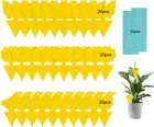 60 PCS Yellow Sticky Traps Dual Sided Insect Catcher for Fruit Flies Gnats Mosqu