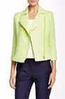 NWT Ted Baker Noira Cropped Boucle Biker Jacket Lemon Yellow sz 2 US 6 $395