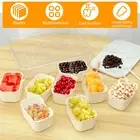 Divided Snack Box with Lid 8 Compartment Divided Serving Tray Clear Snack GobNE