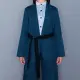 【L’ARMURE】Ultra-Light 綁帶修身 女士西裝外套 藍色(西裝 休閒外套 清亮 透氣 舒適 機能)