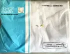 Vtg JC Penny Penn Prest Fitted Sheet Full Double No Iron Muslin White 54 X 75