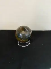 225g Natural UnPolished Tiger Eye Sphere Crystal With Stand