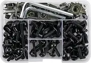Tool Box 155PCS Motorcycle Complete Fairing Bolts Kit Screws Nut for NINJA 300 400 650 ZX6R for VULCAN S 650 ZX10R KLX250(Titanium)