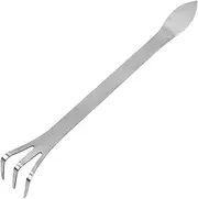 Gihioue Bonsai Root Rake - Stainless Steel Soil Loosening Tool | with Ergonomic Handle, Double-Head, Multi-Functional Gardening Supplies for Loosening and Compacting Soil