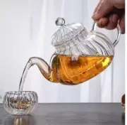Heat Resistant Glass Teapot Pumpkin Kettle Tea Infuser Filter High Borosilicate