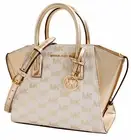 Michael Kors Bag Shoulder Bag Avril Sm Tz Satchel Logo Pale Gold New