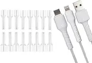 16 Pieces Charger Cable Protector for iPhone and USB C, Cord Protector, Cable Holder Clips