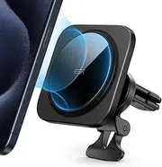[ESR] Magnetic Car Mount (HaloLock), Compatible with MagSafe Car Mount, Magnetic Phone Holder for Car, Air Vent Phone Holder for iPhone 16/15/14/13/12 Series, Galaxy S25, Charging Not Supported, Black