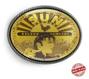 Elvis Presley Retro Record Label Art Handmade Artisan Belt Buckle