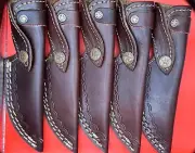 Lot Of 5 Sheaths Handmade Fixed Blade Knife Sheath Knives Holster Case