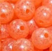 Troutbeads Glowbeadz 12mm Orange Glow Fishing Bait Beads Package of 10