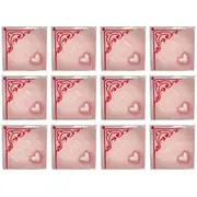 12x 20pc Urban Love Napkins Red 33cm Kitchen Decor Tableware/Serveware Set
