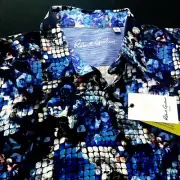 Robert Graham Embroidered Colorful Floral Paisley Camo Flares Sport Shirt XL