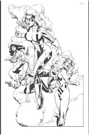 FemForce #161 full page flashback recreation- original inks