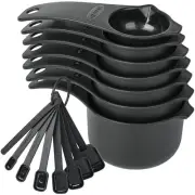 Plastic Measuring Cups and Spoons Set, 7 Plastic Measuring Cups and 7 Plastic...
