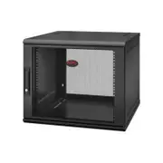 APC NetShelter WX 9U Wall Mountable Rack Cabinet for Networking, Airflow System - 482.60 mm Rack Width x 528 mm Rack Depth - Black - 90.91 kg Static/S