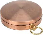 [RASTKY] Vintage Pocket Watch Portable Retro Metal Copper Cover for Camping Hiking Boating (Compass)