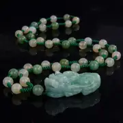 Myanmar Jadeite Oil Green Pixiu Jade Pendant Jade Pendant