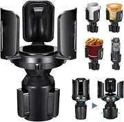 Car Cup Holder Expander with Adjustable Base Fits Most Car, Large Automotive Drink Holder Adapter for 7-14cm, Expandable Cars Cup Holder Extender for Large Bottles, Cup, Mugs