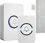 Long Range Doorbell - Battery Operated Doorbell, Easy to Install Doorbell | Stylish Battery Powered Home Doorbell, Modern Wireless Doorbell with LED Indicator, Versatile Doorbell