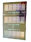3X L.A. COLORS 5 Color Matte Eyeshadow Palette, Purple Cashmere CEM473
