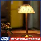 Crystal Table Lamp Metal Base Rechargeable Touch Desk Light (Half Moon Crystal)