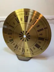 Aluminum 8" inch Gold Clock Face Roman Unused Old Stock NOS