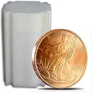 20 Walking Liberty .999 Fine Pure Copper Round/Challenge Coins in Coin Tube