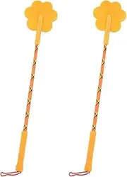 AIMALL 2PCS Flexible Dog Training Stick, Rubber Claw-Shaped Tip, Durable Interactive Pet Training Device, 16.53in Length, Available in Orange, Pink, and Green