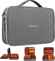 Double Layer Travel Electronic Accessories Organizer, Large Capacity Storage Handbag Cable Organizer Bag Waterproof Carry Pouch for 11.6’’ Laptop,Tablet,SD Card,Hard Drives, Power