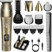 Hatteker Beard Trimmer for Men, Waterproof Hair Trimmer,Cordless Hair Clipper Clippers Electric Shaver Razor for Men, Shaving Kit for Nose Mustache Body Facial, Beard Grooming Kit Gifts for Dad