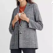 NWT Madewell Dorset Blazer in Navy Blue Glen Plaid XXS $163