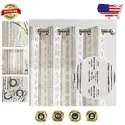 Versatile Grommet Top Boho Curtains - 90" Light-Filtering Drapes, 2 Panels