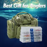 Fishing Tackle Bag 5 Tackle Boxes with 60 Fishing Lures Kit Included Tackle Set