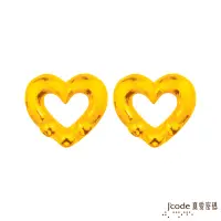 在飛比找Yahoo奇摩購物中心優惠-J code真愛密碼金飾 點點愛情黃金耳環