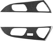 ATATNK Compatible for Infiniti FX QX70 Door Handle Trim Panel Frame Tuning Soft Real Carbon Fiber Sticker Car Interior Moulding Accessories(Black)