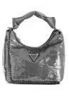 GUESS Velina Charcoal Sequinned Hobo BAG HANDBAG AUTHENTIC New BNWT RRP $179