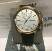 Fossil Men's 44mm TOWNSMAN CHRONOGRAPH JAVA LEATHER WATCH FS5468 NEW!
