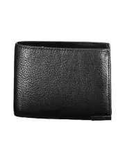 Calvin Klein Mens Leather Wallet - Wallets - Black -Size One Size