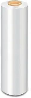 MasterSpec Clear Plastic Stretch Wrap Film, 50cm x 400m Durable Packing Moving Packaging Heavy Duty Shrink Film with 25U Plastic Rotary Handle