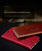 Genuine Leather Crocodile Grain Classic Flip Case For Samsung GalaxyS21 UltraS20
